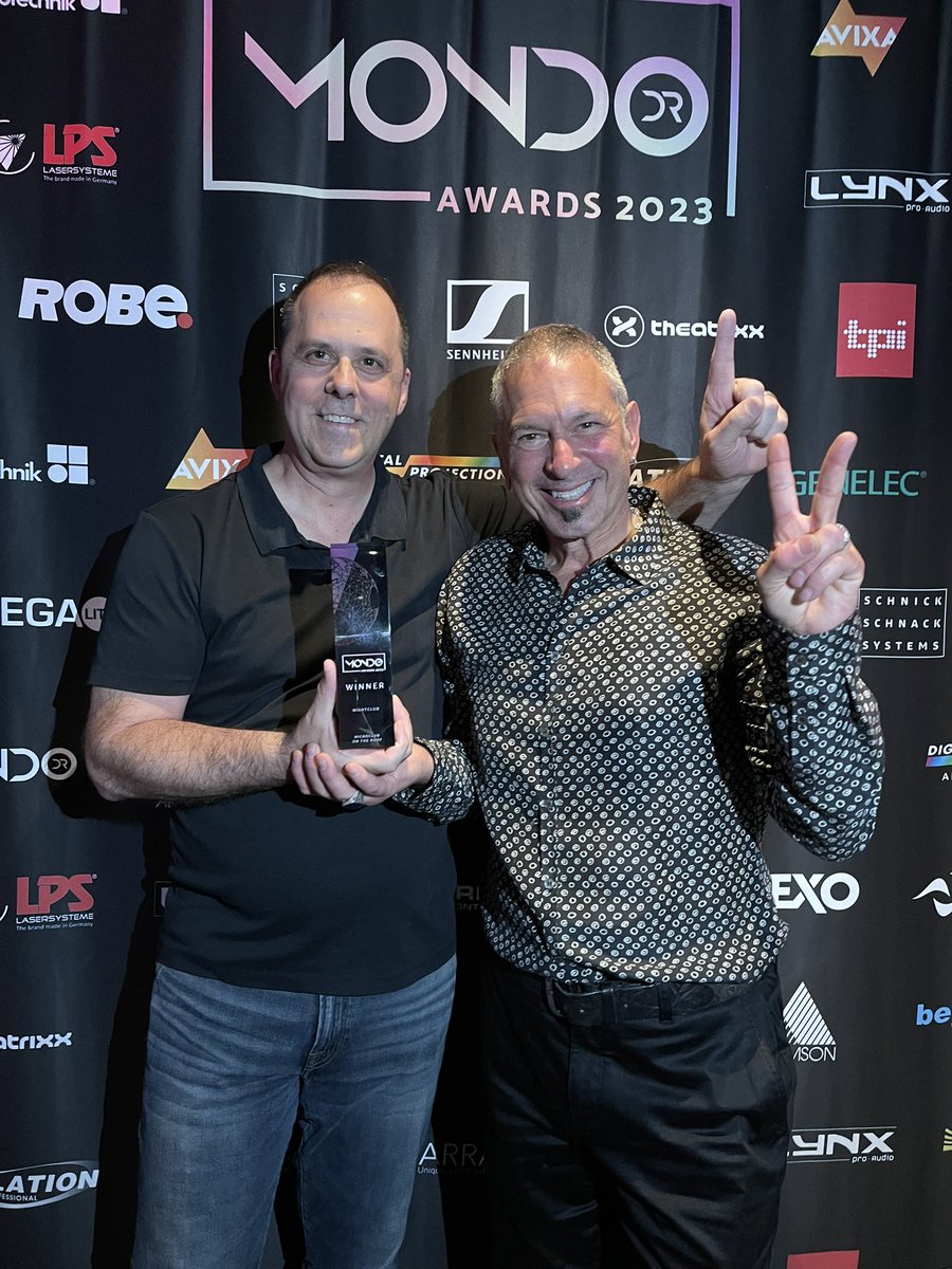 YourAVPro's tweet photo. #Winning #MondoAwards @EssComm 
Best Nightclub. 👏🏻👏🏻👏🏻
#InfoComm23 https://t.co/PxWoLI4Nni