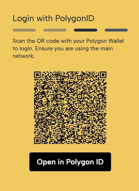 GateKeeperId's tweet photo. 4. Once you have the wallet set up, scan the QR code in the next prompt to connect your PoH VC claim with your #IdentityWallet. https://t.co/Y15d0OJLPx