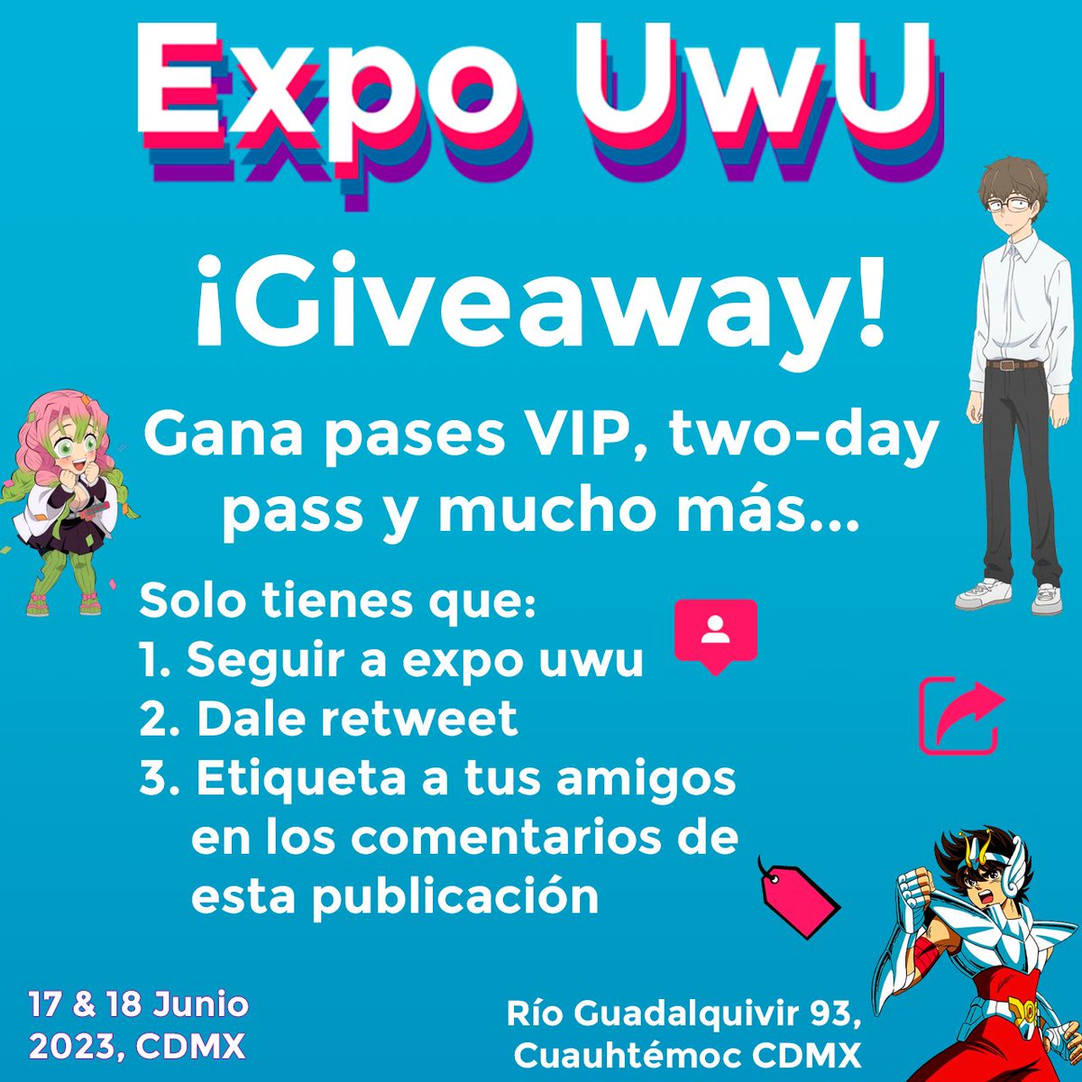 UwuExpo's tweet photo. Gánate unas entradas a #expouwu con estos simples pasos https://t.co/LJRYVAD00a