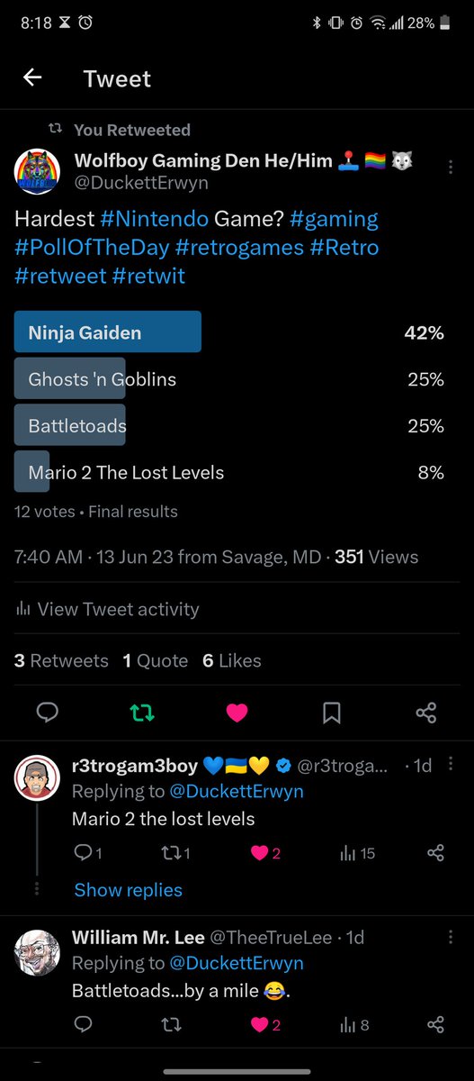 The votes are in and #ninjagaiden won the poll by 42%.