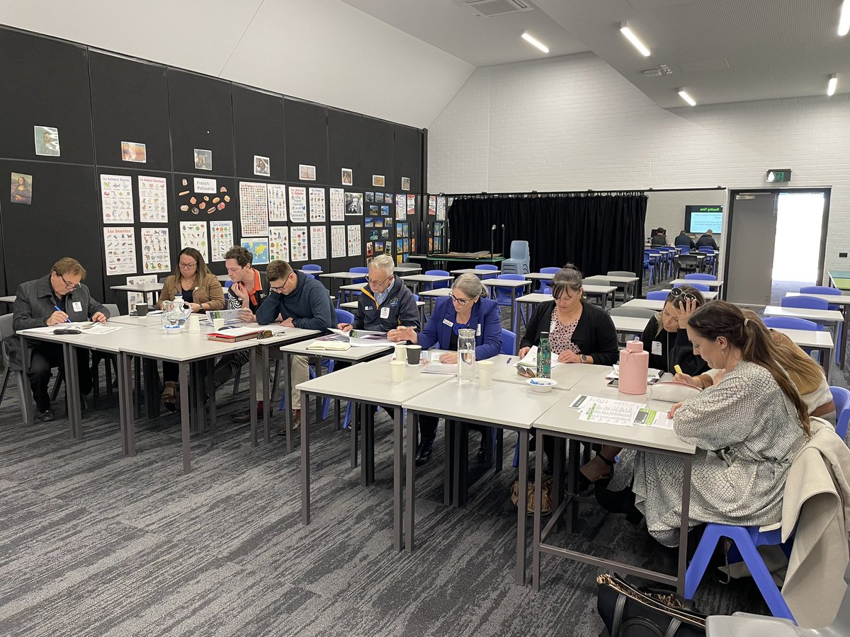 stepwithin's tweet image. Loved working with this group from the Joondalup Learning Community Em earlier this week. Here they are fully immersed in their PRINT report before the learning conversations started.  
#selfawareness #leadership #bestself