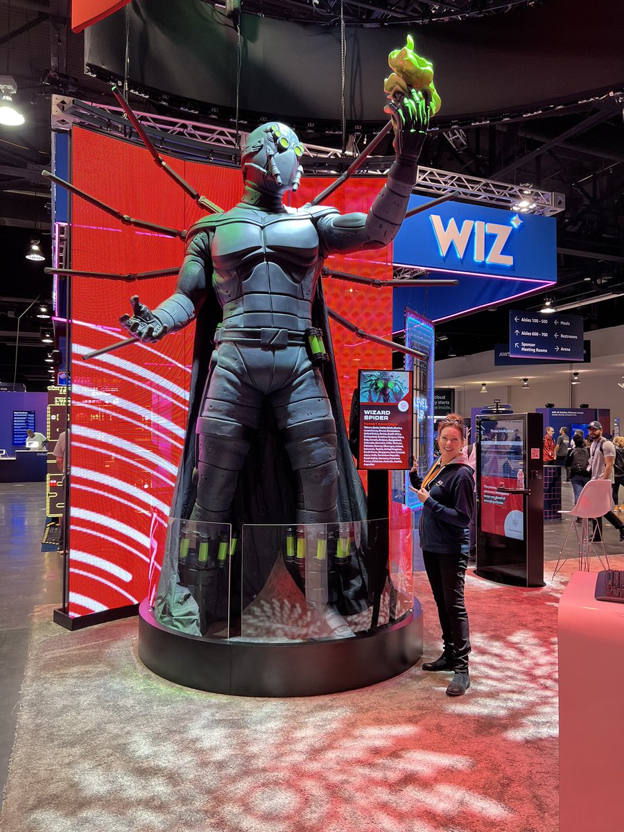 LisaRMaher's tweet photo. CrowdStrike’s booths are always cool! #AWSreInforce https://t.co/t5zE8OA26G