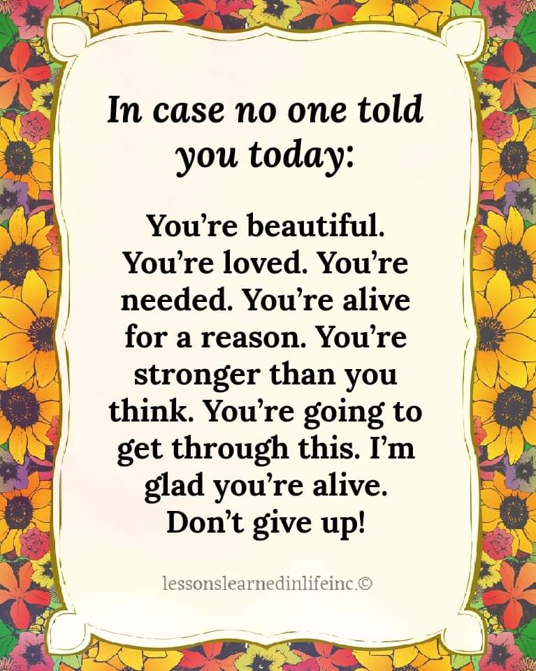 #SPNFamiIy #Whovians   #YouAreEnough #YouAreStrong #YouAreNotAlone  #YouAreImportant #BeBrave #betruetoyourself #LoveThySelf #ThingsChange #YouveGotThis #KickItInTheAss #BeKindToEachOther #BeKindToYourMind #AlwaysKeepFighting