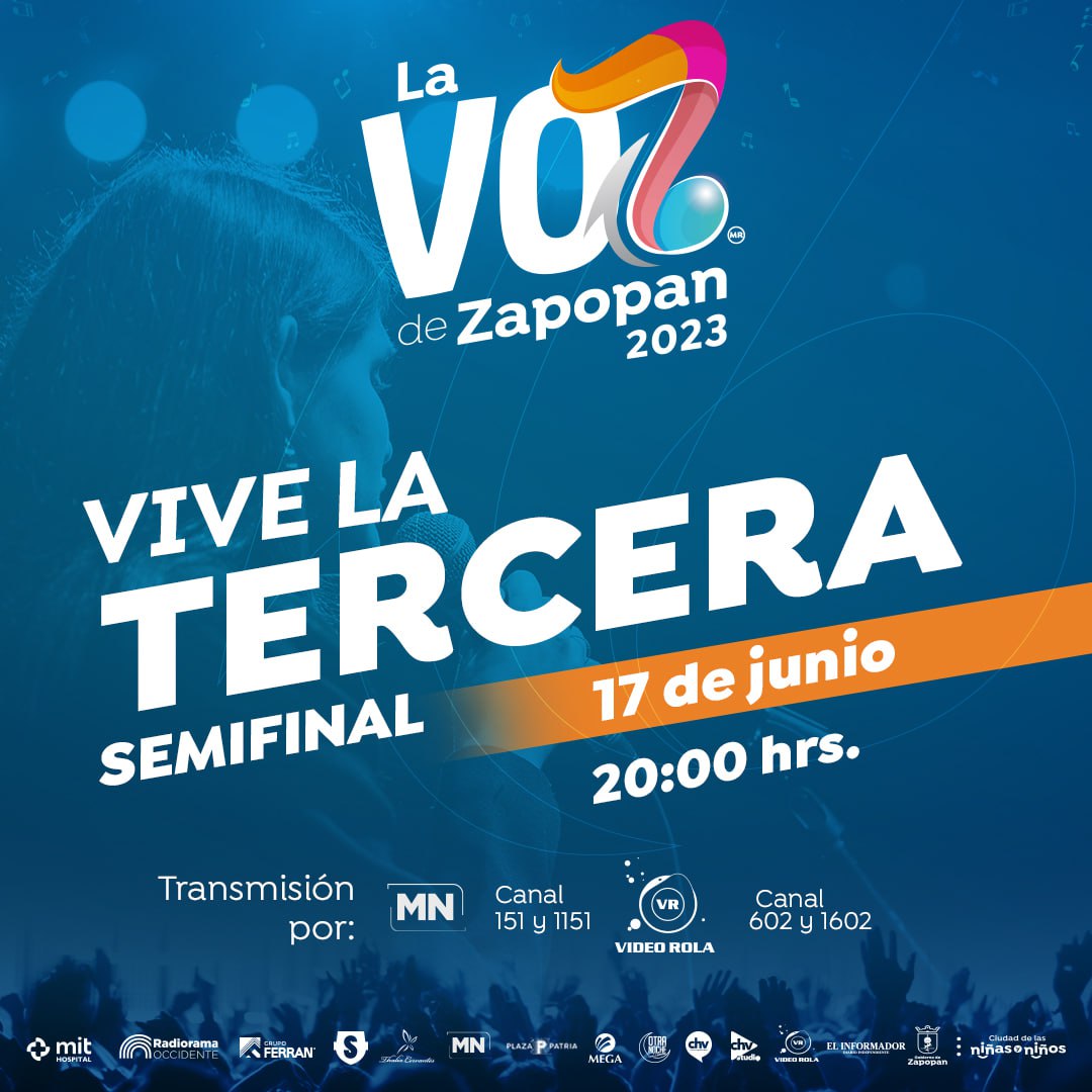 📺 Vive la tercera semifinal de La Voz de Zapopan a través de <a href="/videorolavr/">Video Rola VR</a> en los canales 602 y 1602 y en <a href="/Meganoticias/">Meganoticias GDL</a> en los canales 151 y 1151.  

No te puedes perder esta transmisión.

<a href="/otranochetv/">otranochetv.com</a>