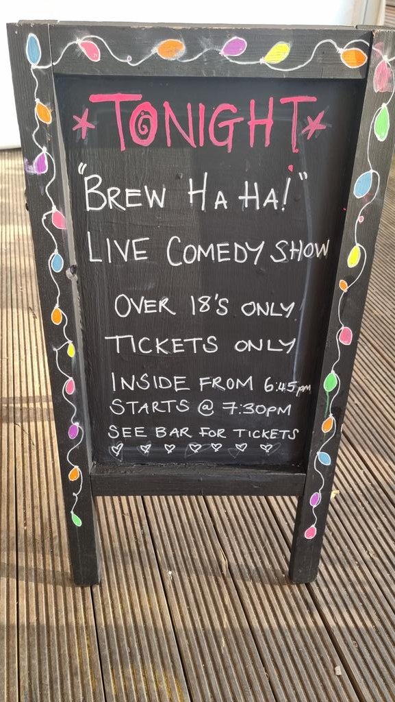 BrewHaHaBrum's tweet photo. The stage is set and the beers are flowing, so get down to @atticbrewco for a night of top comedy from Brum's finest! 
And @joelycett's car! https://t.co/vIaW0l3kCy