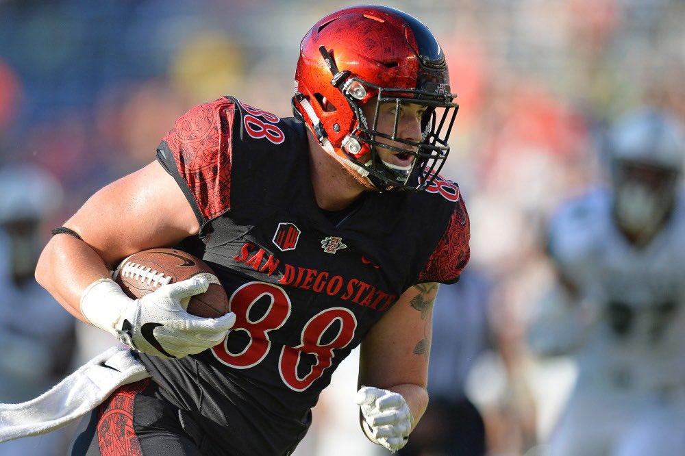 After a great camp I’m extremely excited to announce I have received an offer from San Diego State University Thank You @s_eselu #GoAztecs 🔴⚫️