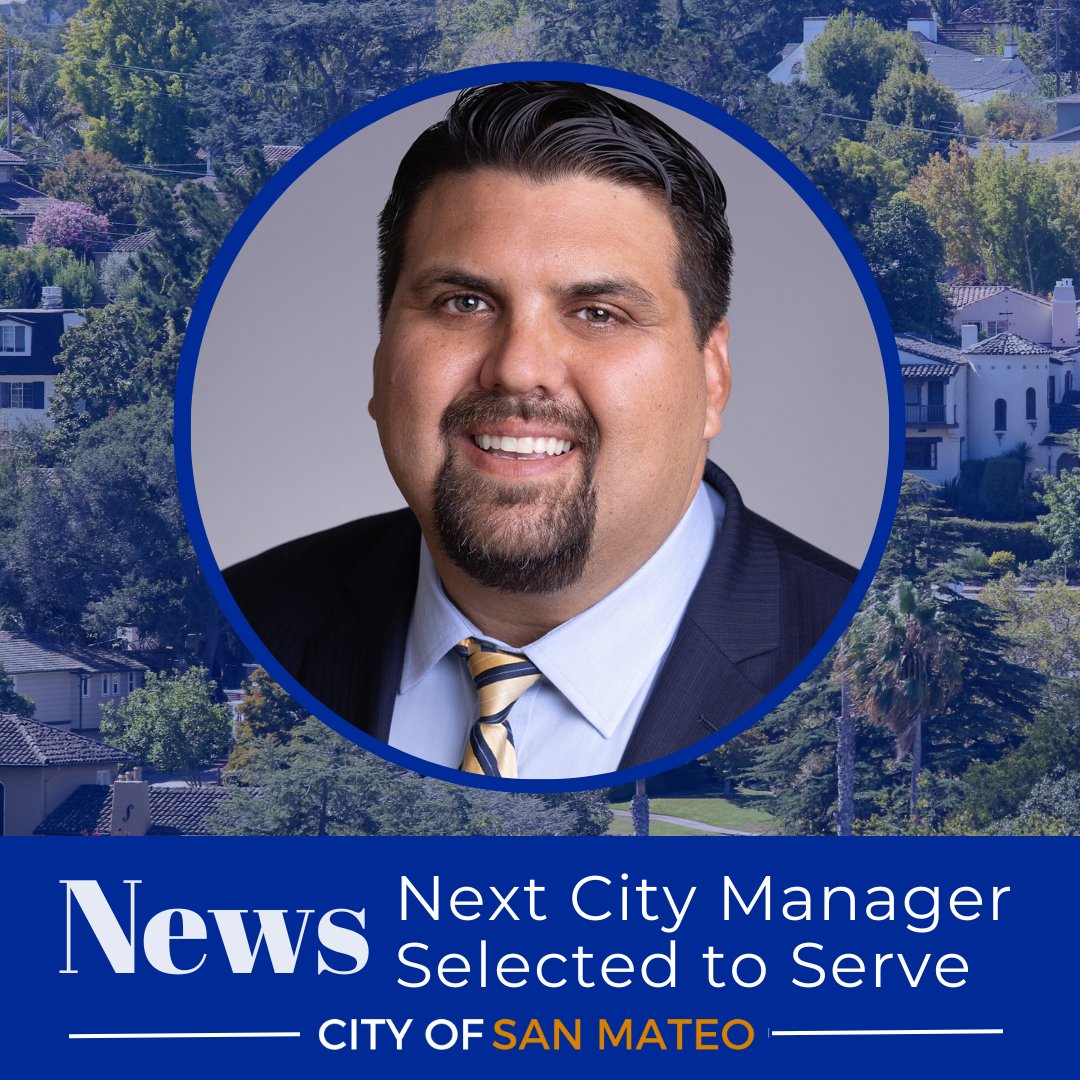 CityofSanMateo's tweet photo. #CareerGoals! We're excited to announce our next #SanMateo City Manager will be Alex Khojikian, a local leader with 20+ years of experience and a passion for public service 🤩 

📰Read more in our news release &amp; join us in welcoming him to our team on 8/21 https://t.co/2pnZ2ciEEk https://t.co/HCBsOMYfYW