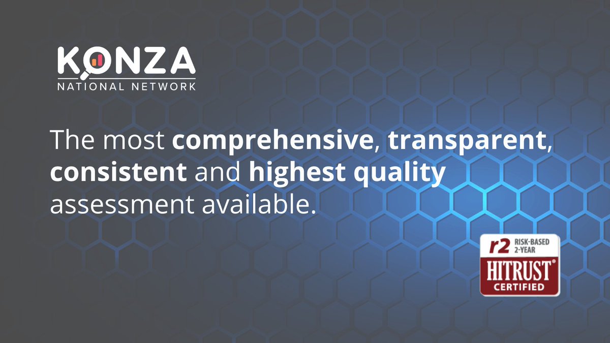 We’re proud to announce KONZA’s Interoperability Platform has earned #HITRUST Risk-based, 2-year (r2) Certification—one of the most distinguished recognitions in data security and privacy. Read more: tinyurl.com/konza-hitrust #healthcare #hie #dataprivacy #datasecurity