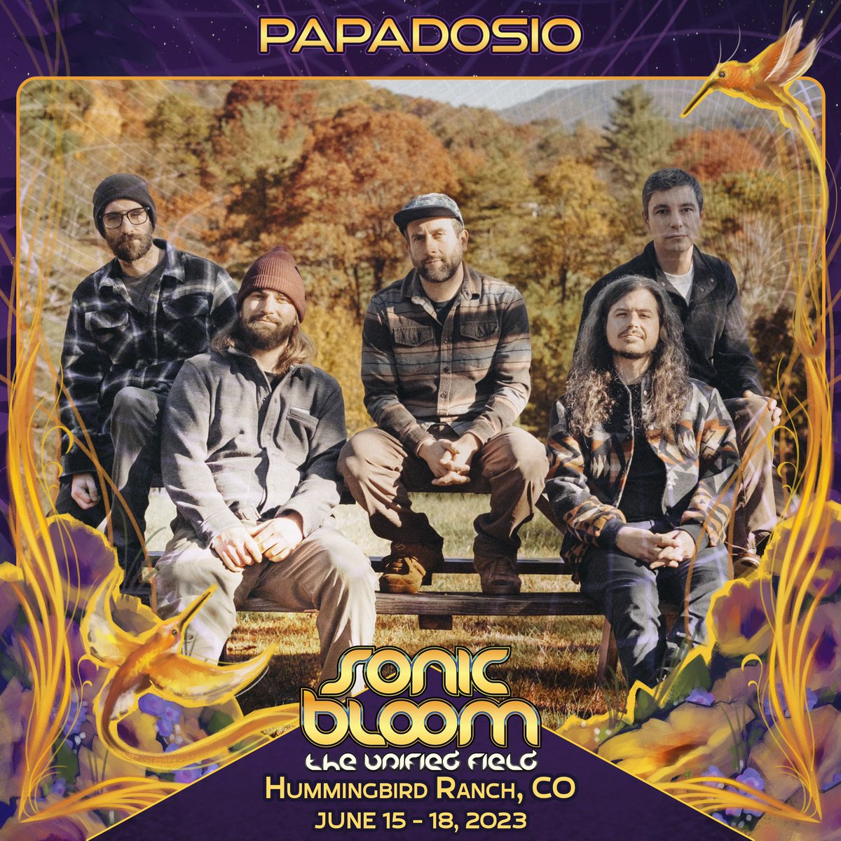 papadosio's tweet photo. Sonic Bloom this weekend. See you at Hummingbird Ranch🍄 https://t.co/dh6k4lTDrl