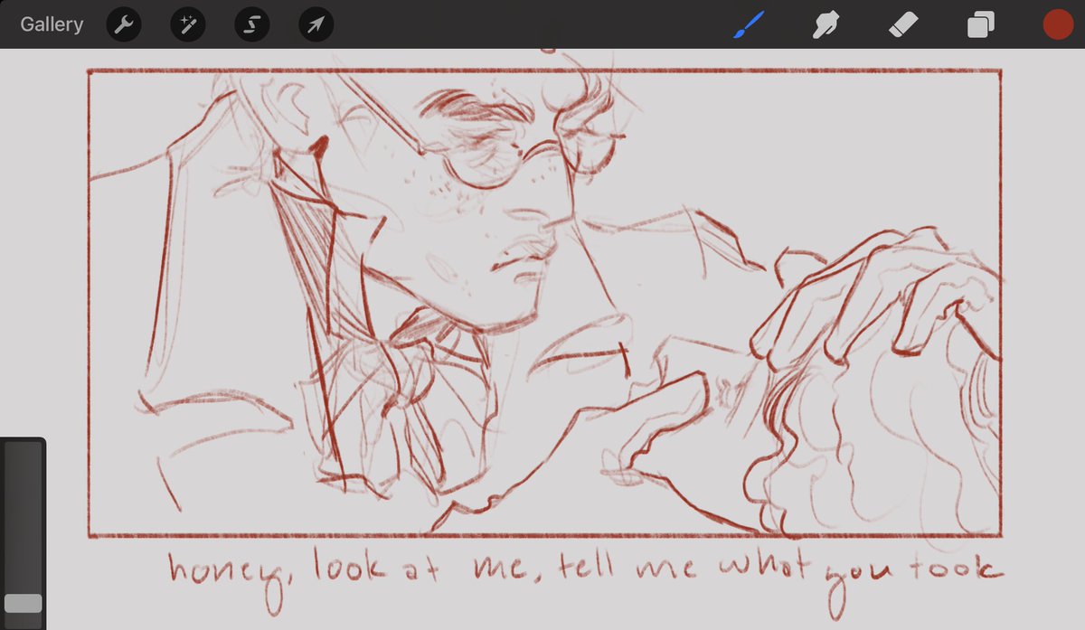 in honor of Val tonight, the smallest and messiest peek at a lyric comic in progress…