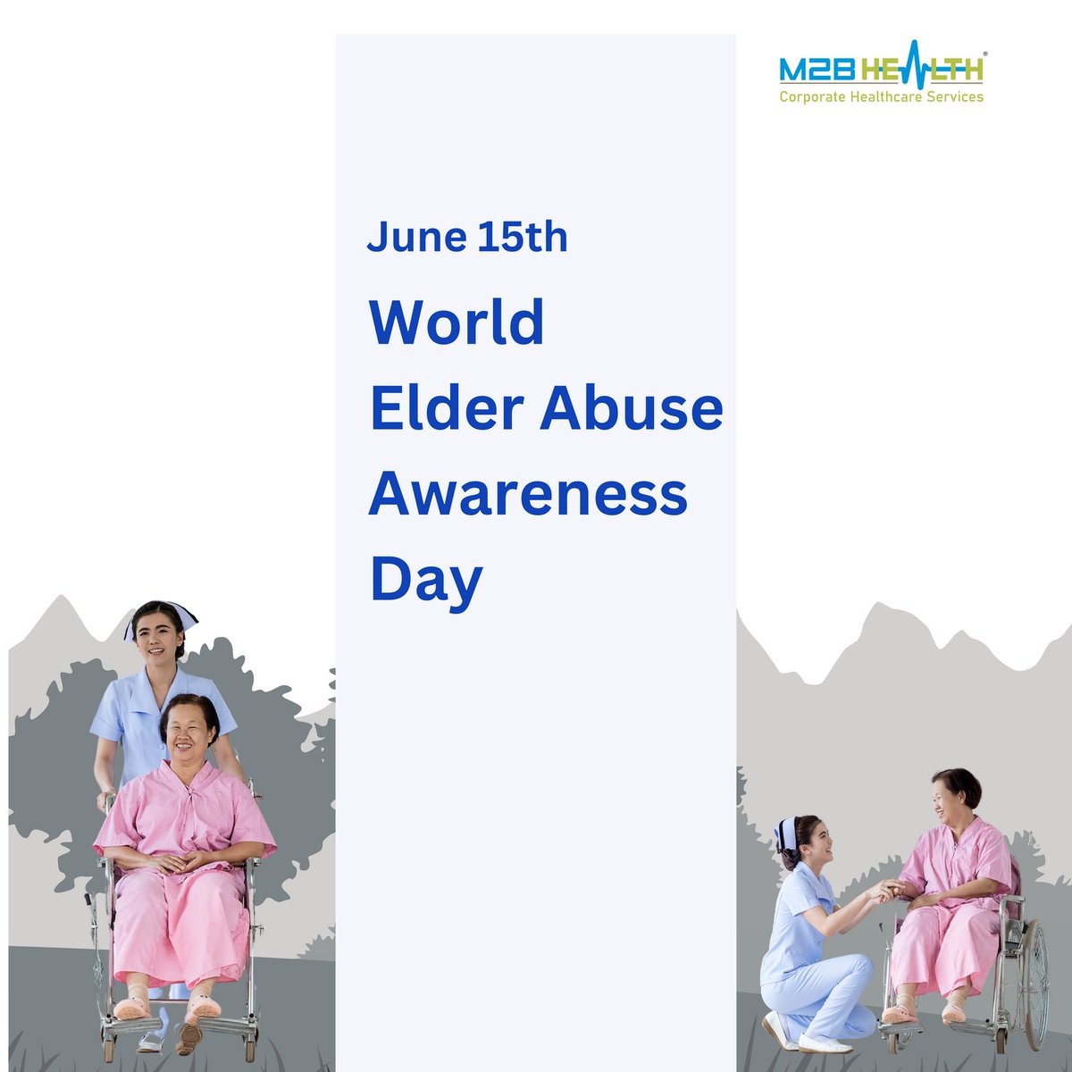 HealthM2b's tweet photo. Let's treat our elders with the dignity and respect they deserve.
World Elder Abuse Awareness Day
#WorldElderAbuseAwarenessDay #ElderAbuseAwarenessDay #RespectElder #m2bhealth #india #banglore #BNI https://t.co/DLXyHxU6xu