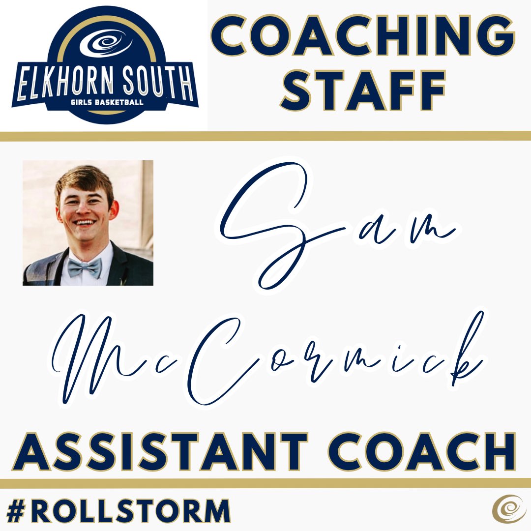 elksouthgbb's tweet photo. We are excited to announce the addition of Sam McCormick to our coaching staff! 🏀

Coach McCormick will assist us at the JV &amp; Varsity level, along with being a Head Coach at the Freshmen/Reserve level. 💪🏻

Welcome to the Storm Family Coach McCormick! 🧬 

#ROLLSTORM ⚡️⚡️⚡️ https://t.co/8Fs2WHK2Gz