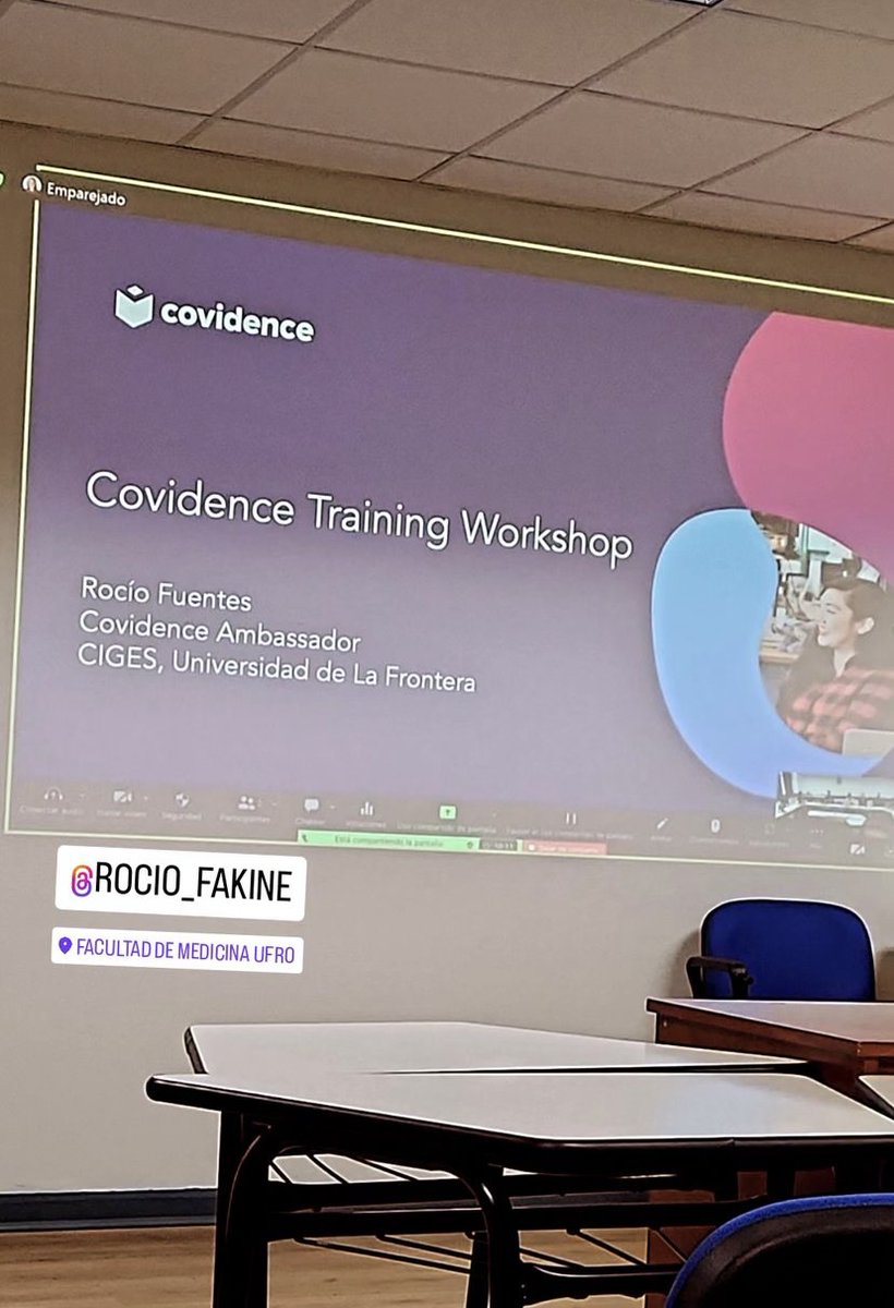 RocioMaka1's tweet photo. We successfully conducted a #Covidence workshop on June 2nd at #CIGES Universidad de La Frontera Chile. It was a great pleasure to share knowledge and train participants in essential Covidence skills. A special thanks to @RaziaAliani for her guidance and support #ResearchSkills https://t.co/MuSF18E0jK