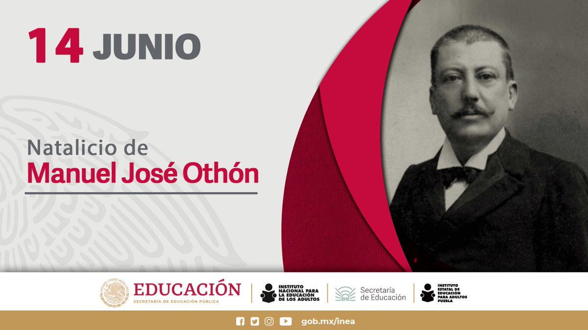 IEEATepeaca's tweet photo. #Efeméride El 14 de junio de 1858, nace Manuel José Othón, poeta, dramaturgo y político mexicano que perteneció a los movimientos literarios del romanticismo y modernismo. https://t.co/wcsapnbriI