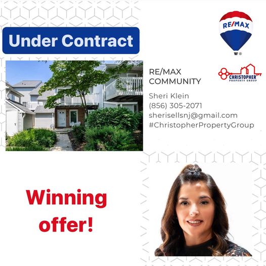 The 𝗨𝗡𝗗𝗘𝗥 𝗖𝗢𝗡𝗧𝗥𝗔𝗖𝗧 signs on properties in Cherry Hill, Washington Township,  and Sicklerville, NJ.
Way to go #CHRISTOPHERPROPERTYGROUP !
#contractsigning  #njrealtor #cherryhillnj #washingtontownshipnj #sicklervilleNJ #remax #remaxcommunityNJ #njrealestate