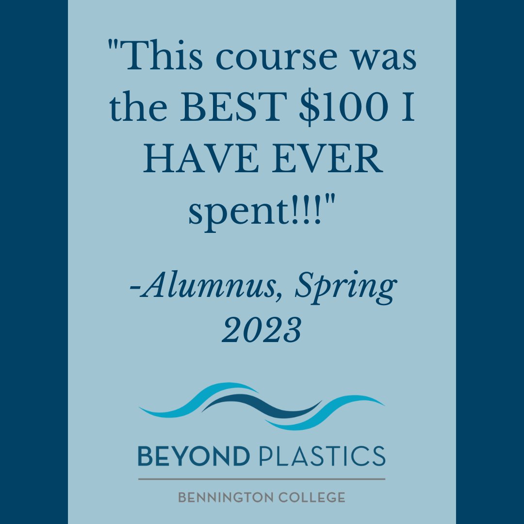 PlasticsBeyond's tweet photo. June is the perfect time to plan your fall! Take our president, @enckj virtual class, Beyond Plastic Pollution via @AtBennington to learn about ocean plastics, microplastics, climate change, &amp; more with a focus on solutions &amp; empowerment. Register at: https://t.co/O0KJmZWiC7 https://t.co/bBUCIwuub4