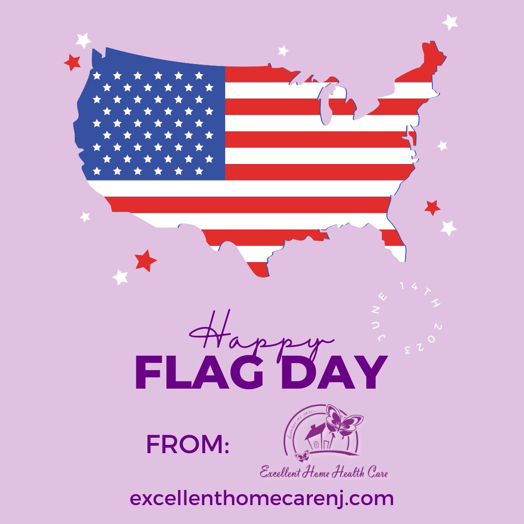 Happy Flag Day from the EHHC Family. We celebrate the pride and unity of our nation.

#EHHC #ExcellentHomeHealthCareNJ #ExcellentHomeHealthCare #NJElderlyCare #Seniors #SeniorHealth #Health #HomeCare #HomeAssistance #HomeHealthAide #CareGivers #FlagDay #Holiday