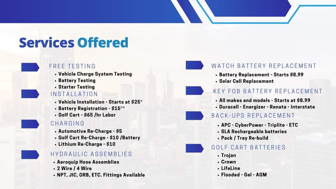 BattWhseVA's tweet photo. Battery Warehouse offeres a variety of products &amp; services in store! https://t.co/zg9IgUpp3I
