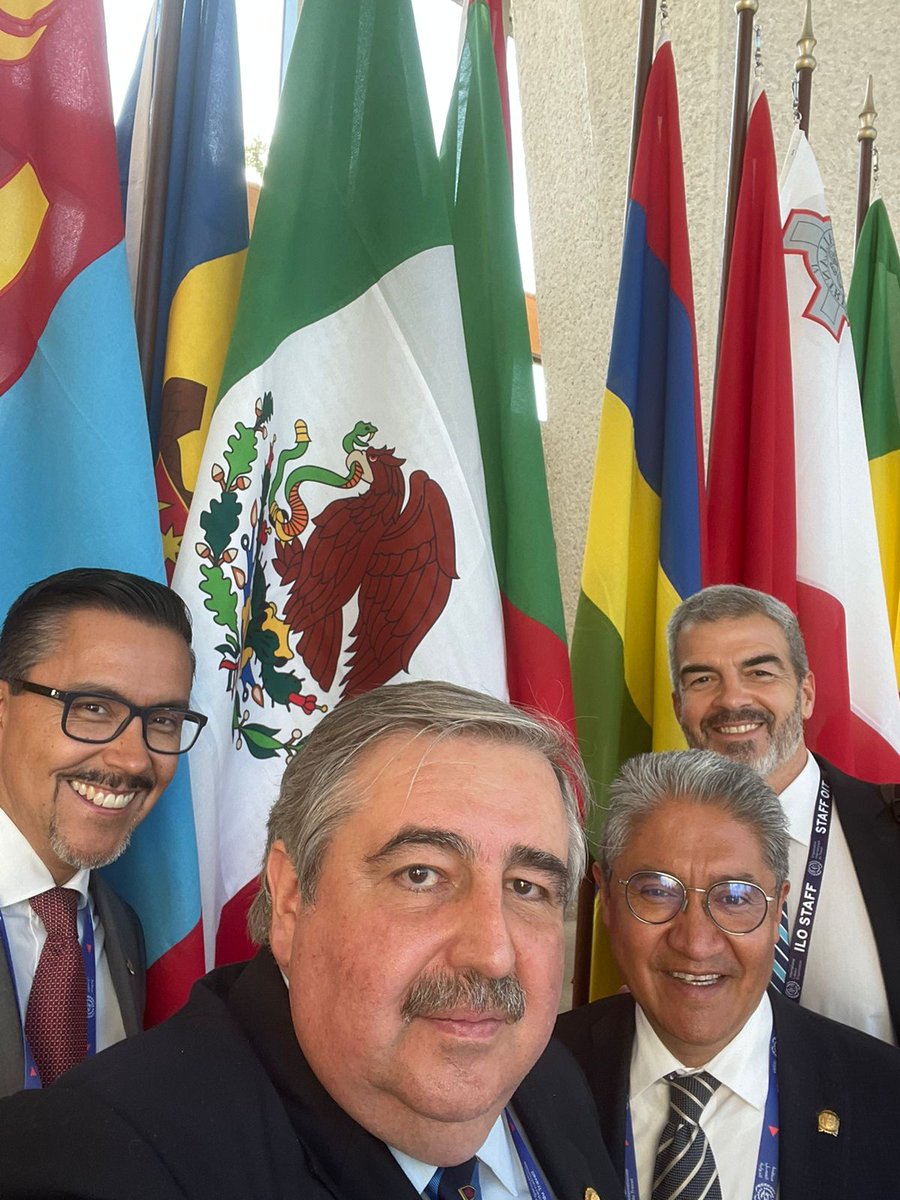 MagdoSodi's tweet photo. Diálogo y análisis en la #CIT2023 de @ilo con el tema #JusticiaSocialParaTodos. Gran orgullo representar al @PJEdomex, único tribunal local mexicano en Ginebra.

🟦Un gusto compartir con Sergio Molina, Consejero de @CJF_Mx, Pedro Furtado de Oliveira de @OITMexico y @pemjuspenal. https://t.co/lBi4Z4pFkb