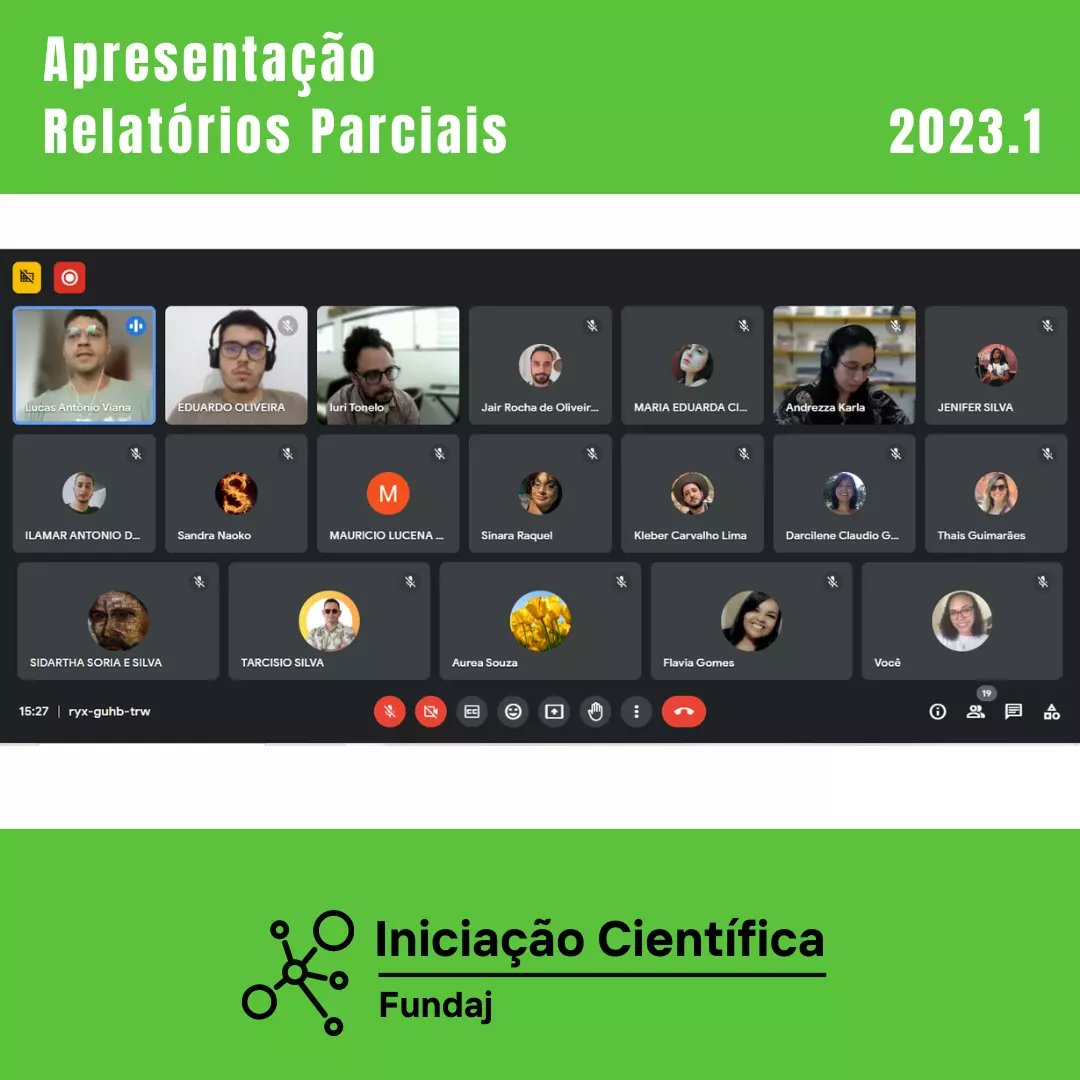 A Iniciação Científica da Fundaj conta também com bolsistas do Programa Institucional de Bolsas de Iniciação Científica da Fundação de Amparo à Ciência e Tecnologia do Estado de Pernambuco. A Facepe realiza de 12 a 16 de junho sua 27º Jornada de Iniciação Científica.