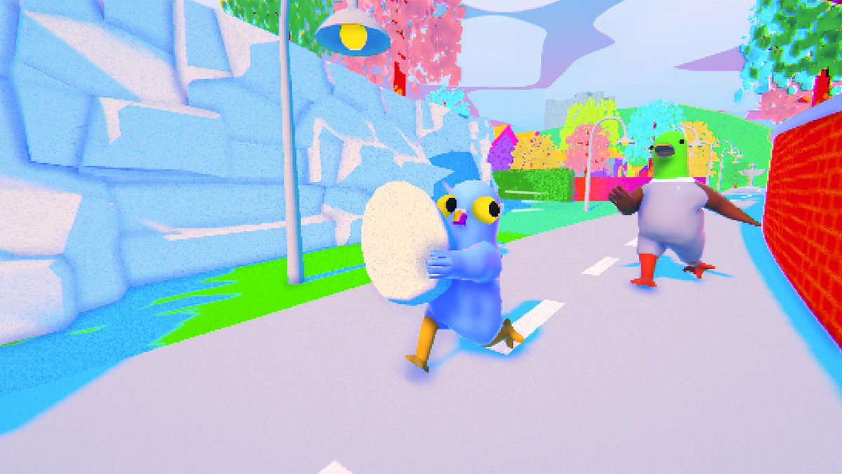 abjahanbin's tweet photo. Check out these cheeky bird characters in my latest video game ✨ You play as a pigeon exploring a cute cliffside town #unity3d https://t.co/UGQKQhPKtb