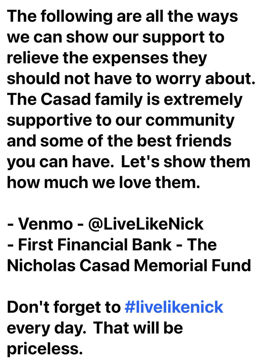 MySouthTribe's tweet photo. Nick was an active member of our “TRIBE”. Here are some ways you can help the family if you wish to. ❤️
#livelikenick https://t.co/vyGlTbP2vg
