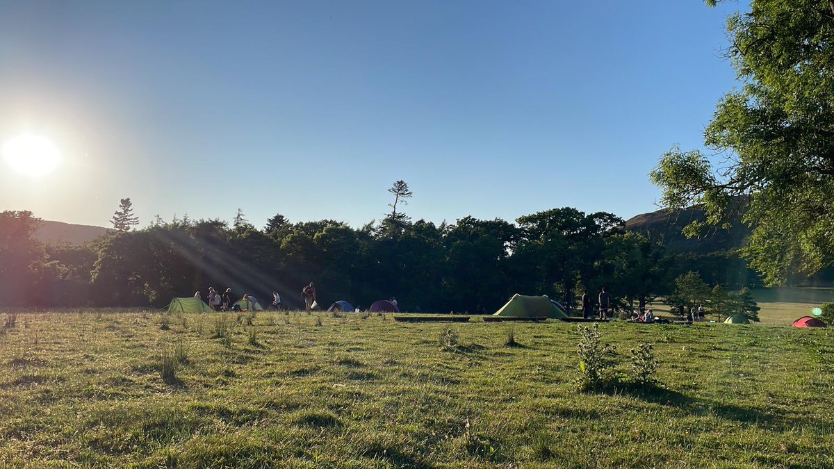 Day 1 done for the <a href="/DunfermlineHS/">Dunfermline High</a> and @DennyDofE pupils out on their Silver Qualifying Expedition in Peebles! What a beautiful night! ☀️🏕️