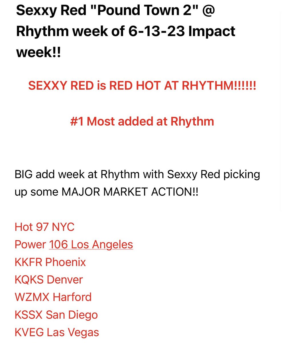 NICKIMINAJ's tweet photo. So lemme get this str8. After being #1 added to urban, Sexxy RED is now #1 added to Rhythmic radio w|#PoundTown2 ft Barbie PINK? 🫠♥️🎀🙏 https://t.co/PnPeQBcq49