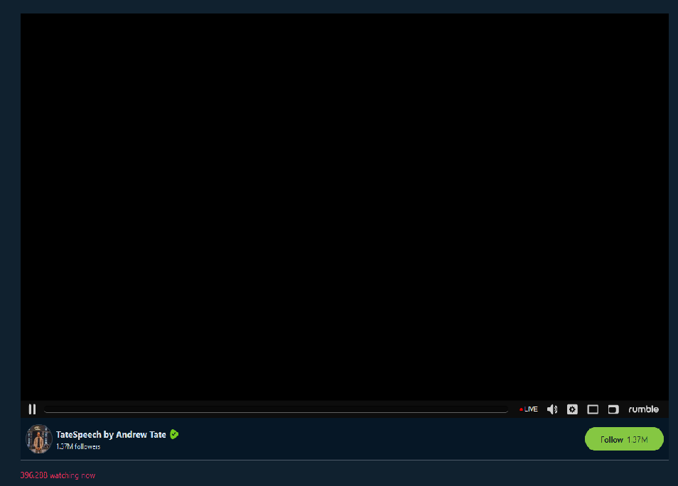 retsnomuh's tweet photo. @rumblevideo Yes, I really have never seen 400k people not being able to watch shit. https://t.co/6ajoW0ZUnd