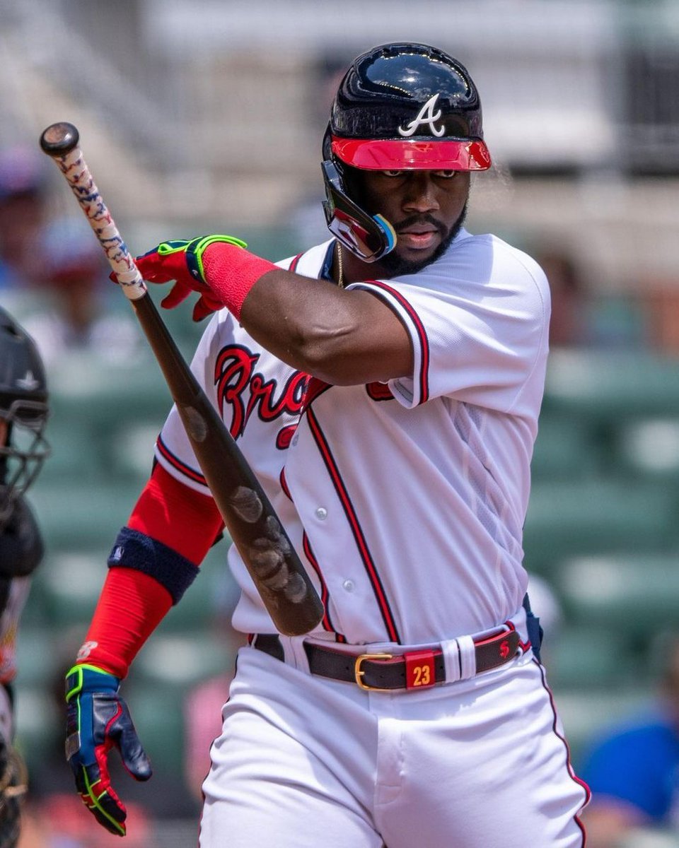 MLBNetwork's tweet photo. 💸 @MoneyyyMikeee's last 7 games 💸

.519 AVG (14-27 AB)
6 XBH
8 RBI
1.526 OPS

@Braves | #ForTheA https://t.co/NTcybeeRlO