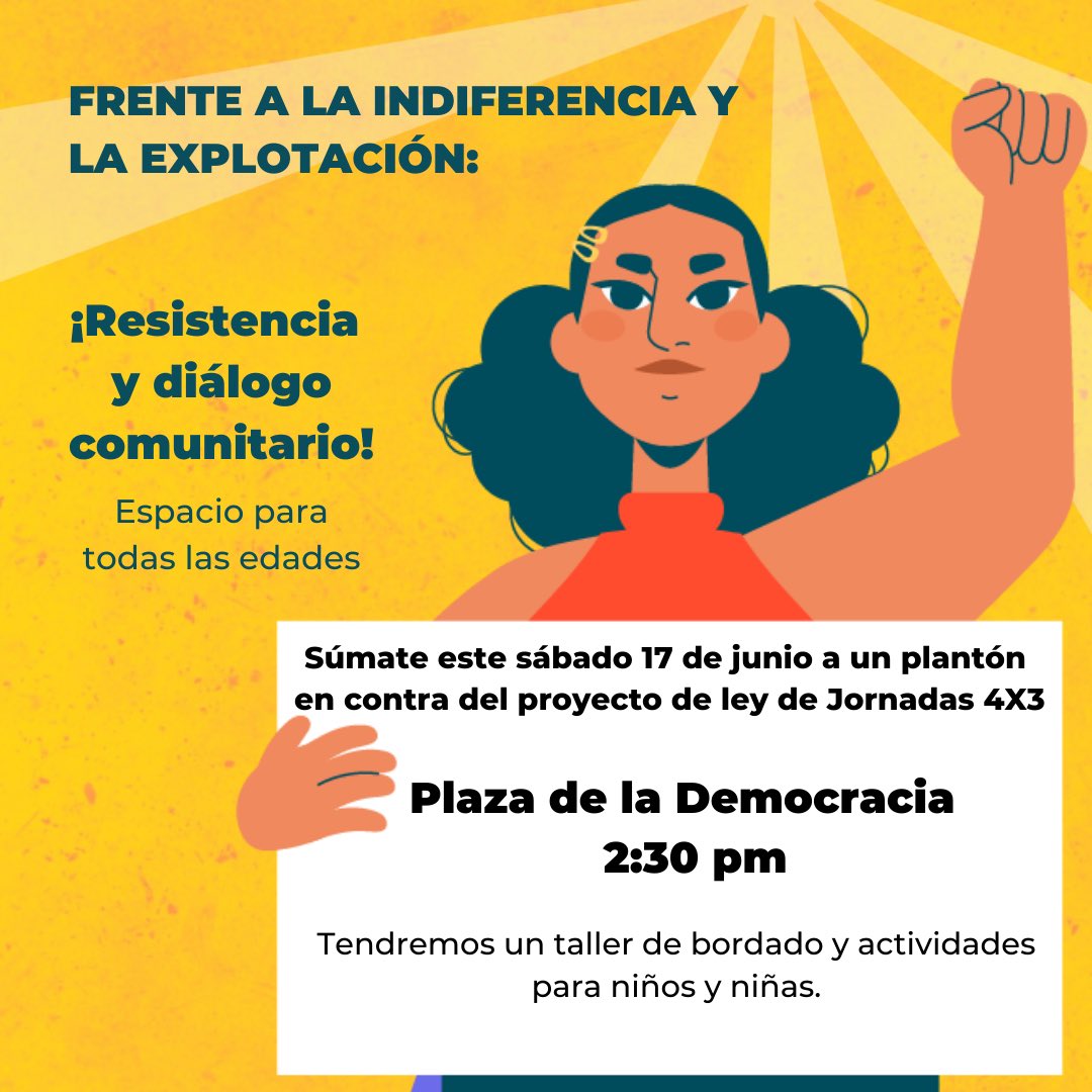 Querida burbuja de twitter! 
Vean la vara, jale al plantón contra las jornadas de 12 hrs el sábado 17 ✊🏽