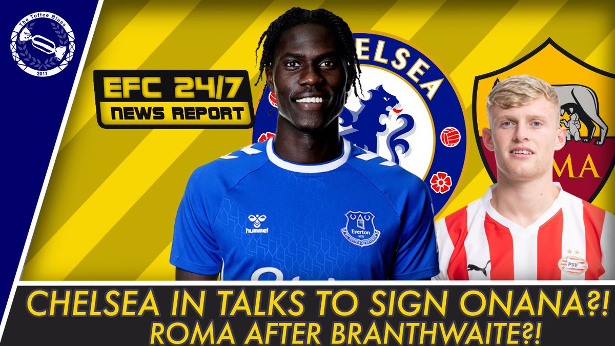 🎥CHELSEA IN TALKS TO SIGN ONANA! ROMA INTERESTED IN BRANTHWAITE?! | EFC 24/7 News Report - <a href="/GregoryDenholm/">Greg Denholm</a> reports on the latest news

🇧🇪Would you sell Amadou Onana?
🇮🇹Roma want  Branthwaite?

👇🏻Watch now👇🏻
youtu.be/e_Nng_09Kzs
