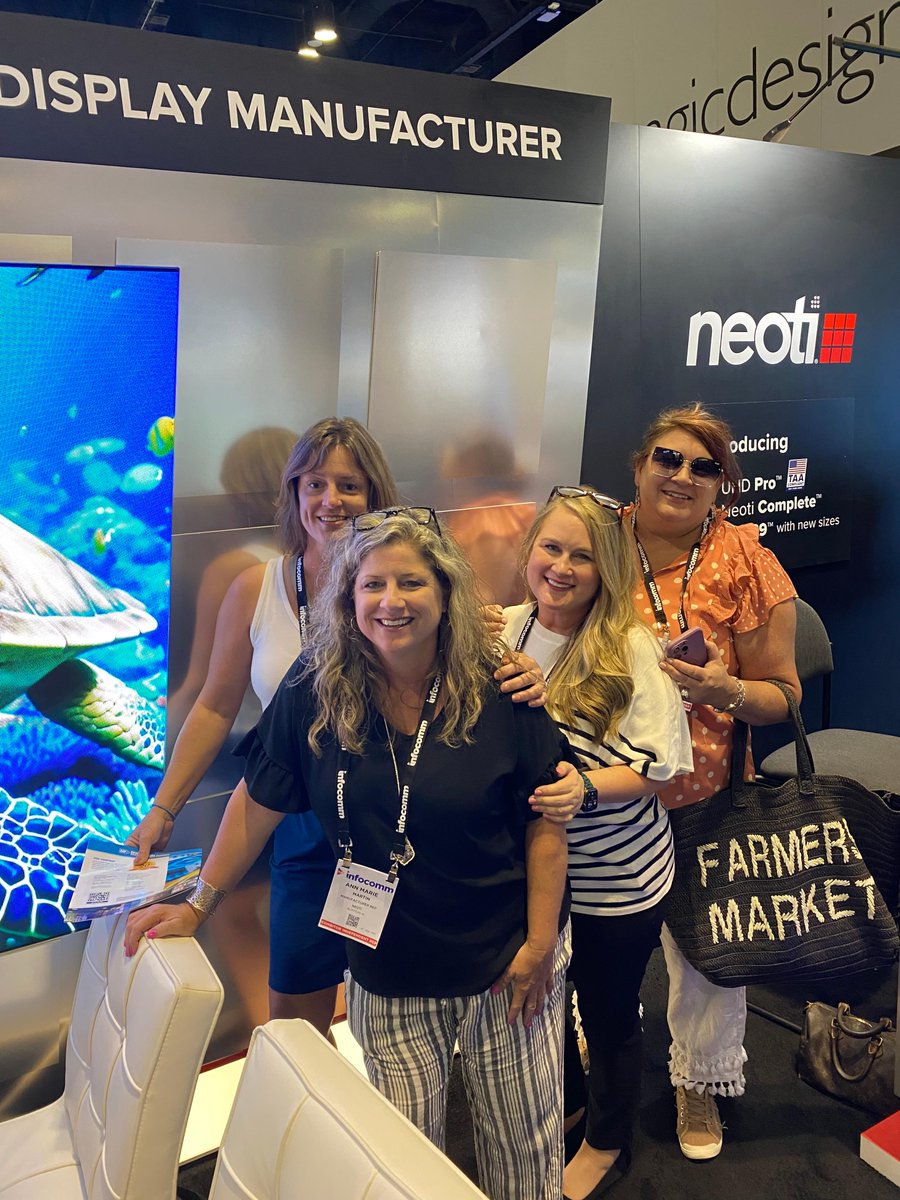 neotilive's tweet photo. We had a great first day at @AVIXA's @InfoComm. We're proud of our set up this year, but it's really our expert team that shines the brightest! We'll be here the rest of the week. Stop by and say hi at booth 3717! #InfoComm23 #AVTweeps #NeotiInfoComm #LED #ProAV https://t.co/82idMAvFGq