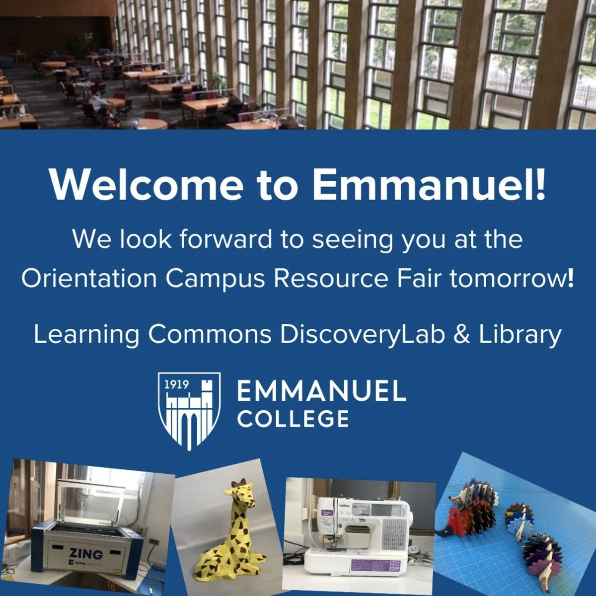 Emmanuel Library Learning Commons tweet media