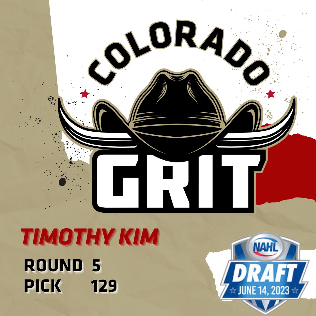 ROUND 5 - WELCOME TO COLORADO, TIM KIM🎉

#nahl #hockey #juniorhockey #hockeyseason #colorado #coloradohockey #coloradogrit #grit #greeley #greeleycolorado #showyourgrit #gogrit #getgritty #cogrit #draftpick #round5