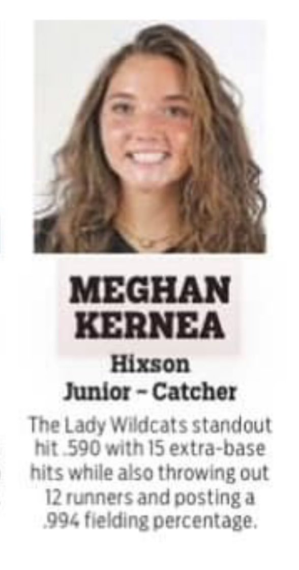 Meg Kernea 2024 (@meghan_kernea) on Twitter photo So cool to be recognized alongside these athletes, many of which I have grown up playing with/against. <a href="/Hixson_HS/">Hixson High School</a> #leaveyourmark So cool to be recognized alongside these athletes, many of which I have grown up playing with/against. <a href="/Hixson_HS/">Hixson High School</a> #leaveyourmark
