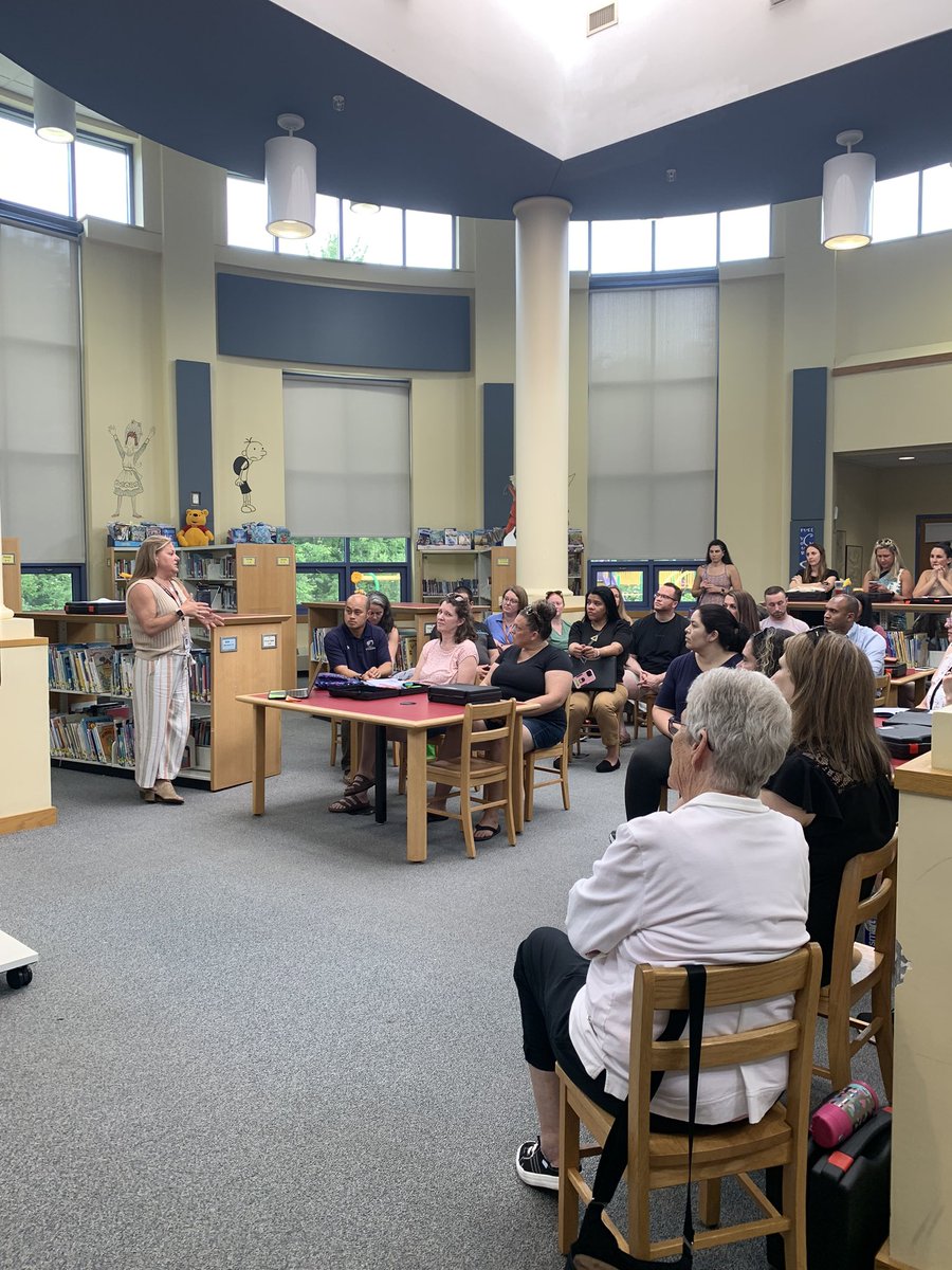 Our incoming kindergarten caregivers learning all about their children’s Readiness Kits today with Mrs.Barreto! <a href="/HannahSchoolPTO/">Hannah PTO</a>