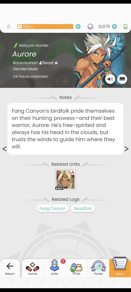 kayotters's tweet photo. @_likeshine_ @LordTyphon "birdfolk" do exist in World Flipper, but they sadly are just humans with wings and falcon legs/talons (and only 2 units so far, with a 3rd in JP) https://t.co/ZJS0JwOrPw