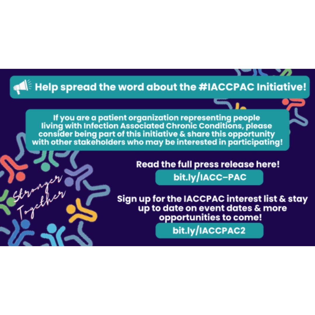 LongCOVIDAllian's tweet photo. This summer, join @Long_COVID_Allian @PlzSolveCFS @C19LH_Advocacy @patientled & @Dysautonomia to kick off of the #IACCPAC initiative, aimed at strengthening cross-sector partnerships amongst diverse disease groups. (Read the full press release here: https://t.co/fBE9u4yLpE) 1/3 https://t.co/mbIZuuDnzy