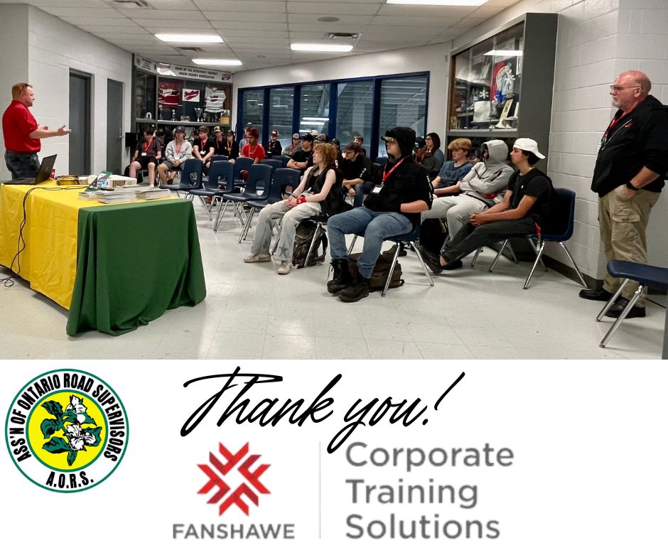 We were pleased to have 130 students through the AORS Public Works Trade Show to learn more about what a career looks like in municipal public works. 

A special thank you to <a href="/FanshaweCollege/">fanshawecollege</a>'s  Corporate Training Solutions for partnering with AORS for this excellent program!