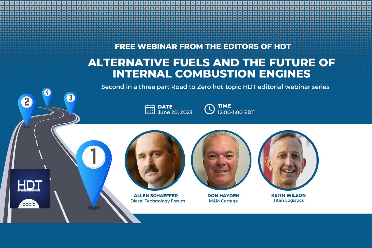 Deb_Lockridge's tweet photo. Join me next week as I lead a panel discussion on alternative fuels and the future of internal combustion engines! Part of our "Road to Zero" webinar series helping fleets plot a path to reduced and #zeroemissions trucking operations.
https://t.co/LrWDzkfPCP https://t.co/oVbIVfFBUB