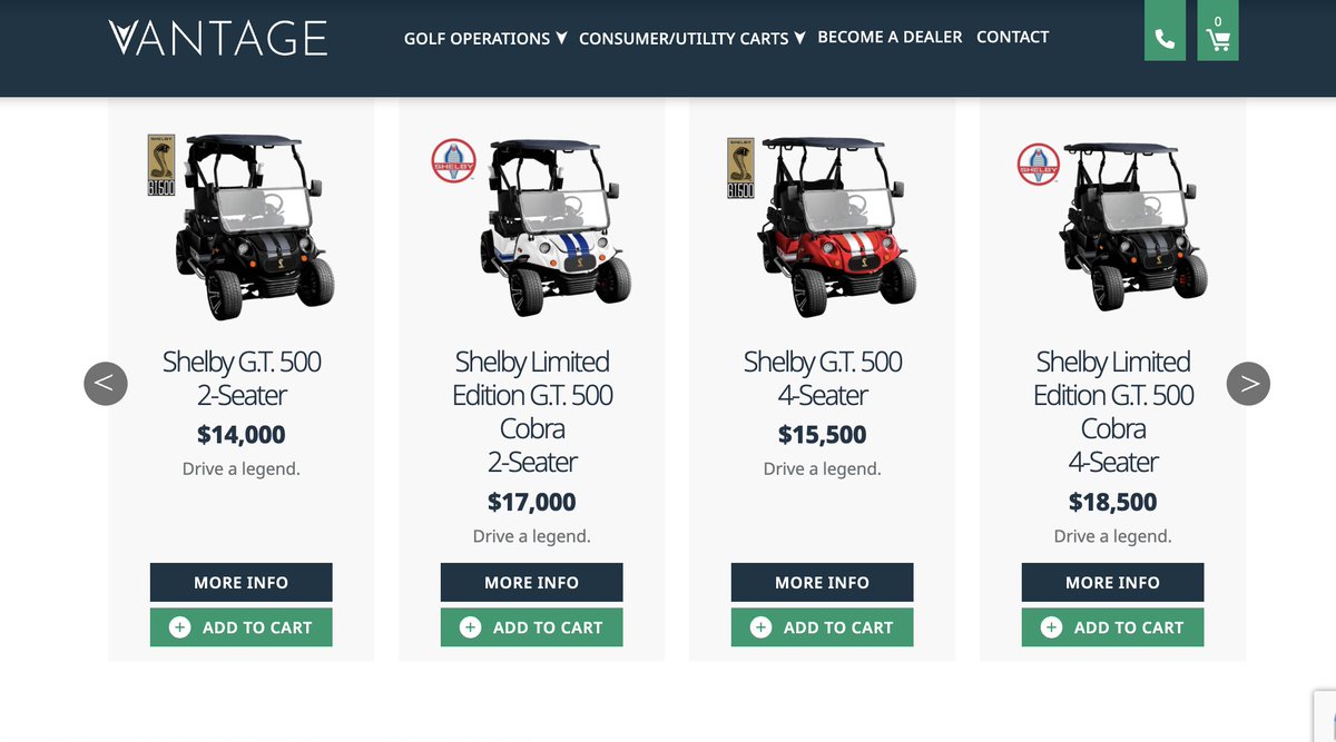 Come check out our Golf Cart selection https://vantage-tag.comDrive a Legend - Shelby #pgashow2023 #golf #pga #DSGT $DSGT #vantagetagsystems #shelbygolfcarts #sr1 #vantageadvantage