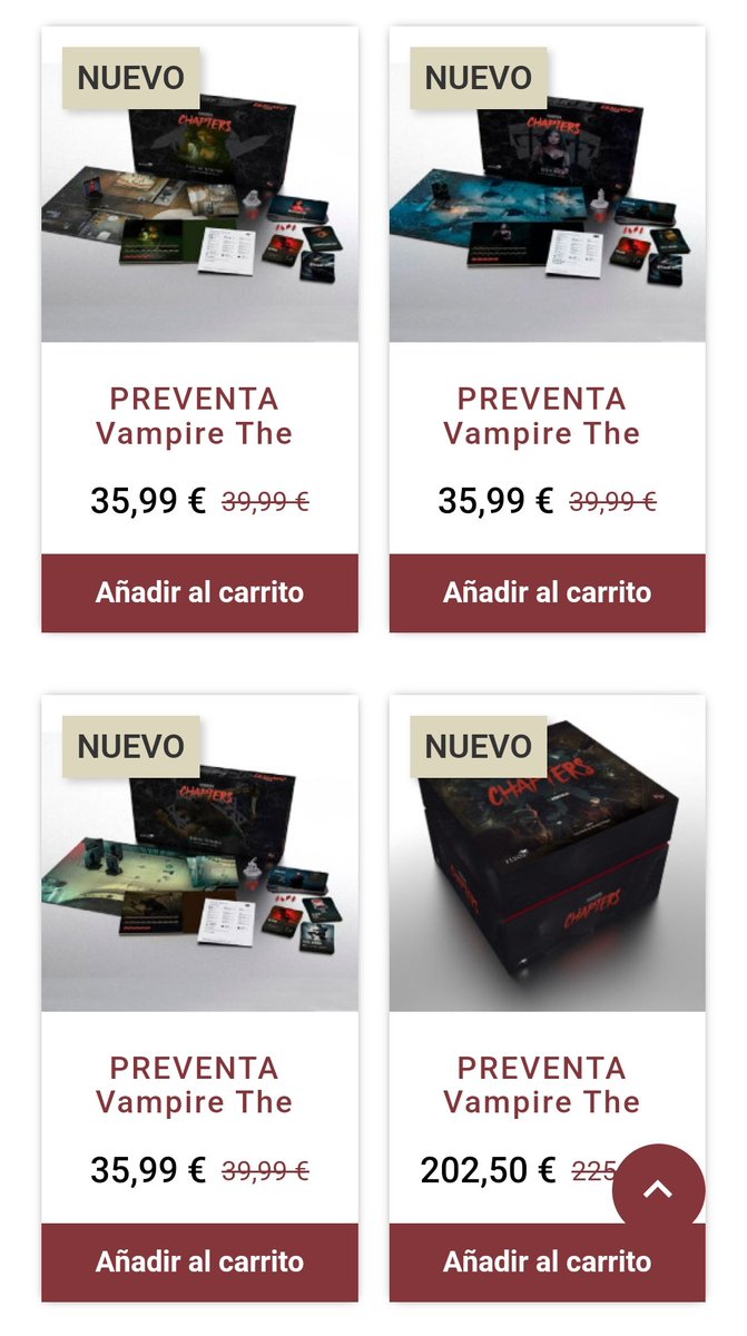Planetongames's tweet photo. Abrimos las reservas para #VampireChapters y sus expansiones.
Tendremos unidades limitadas, sobre todo de las expansiones, así que reservad ahora, antes de que salgan volando transformados en murciélagos 😅
https://t.co/AlUxXBHMqF
#Planetongames #JuegosdeMesa https://t.co/XiOSwzB70f