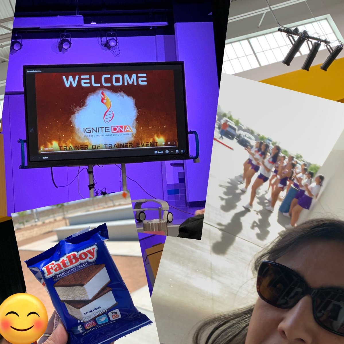 What an amazing day of training yesterday! Greeted by Eastlake cheer n Pebble Hills drumline then closed the day w an ice cream treat!🙃 Thank you @cmaquilina_ @EdTechDani @techgretch & @SISD_InstrTech! #TeamSISD #IgniteDNA_TOT @Eastlake_HS #SISDFineArts