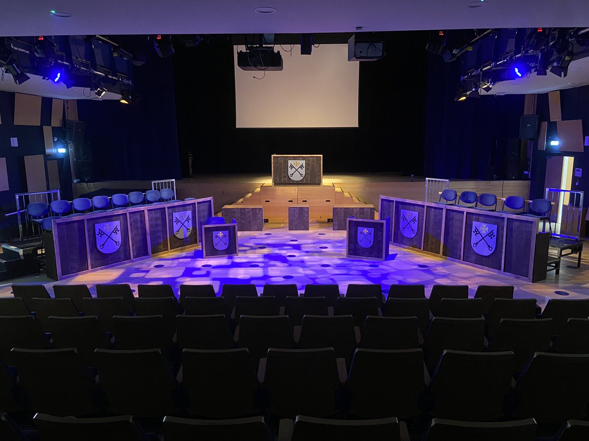 Well done to the company of <a href="/StSwithunsDrama/">St Swithun's Drama</a> for the first night of fairytale courtroom. Special mention to Eshaal who operated over 140 lighting sound and projection cues