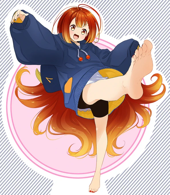 5月中に描けなかったかがりちゃんをペタリ。 #温泉むすめ #長良川かがり
