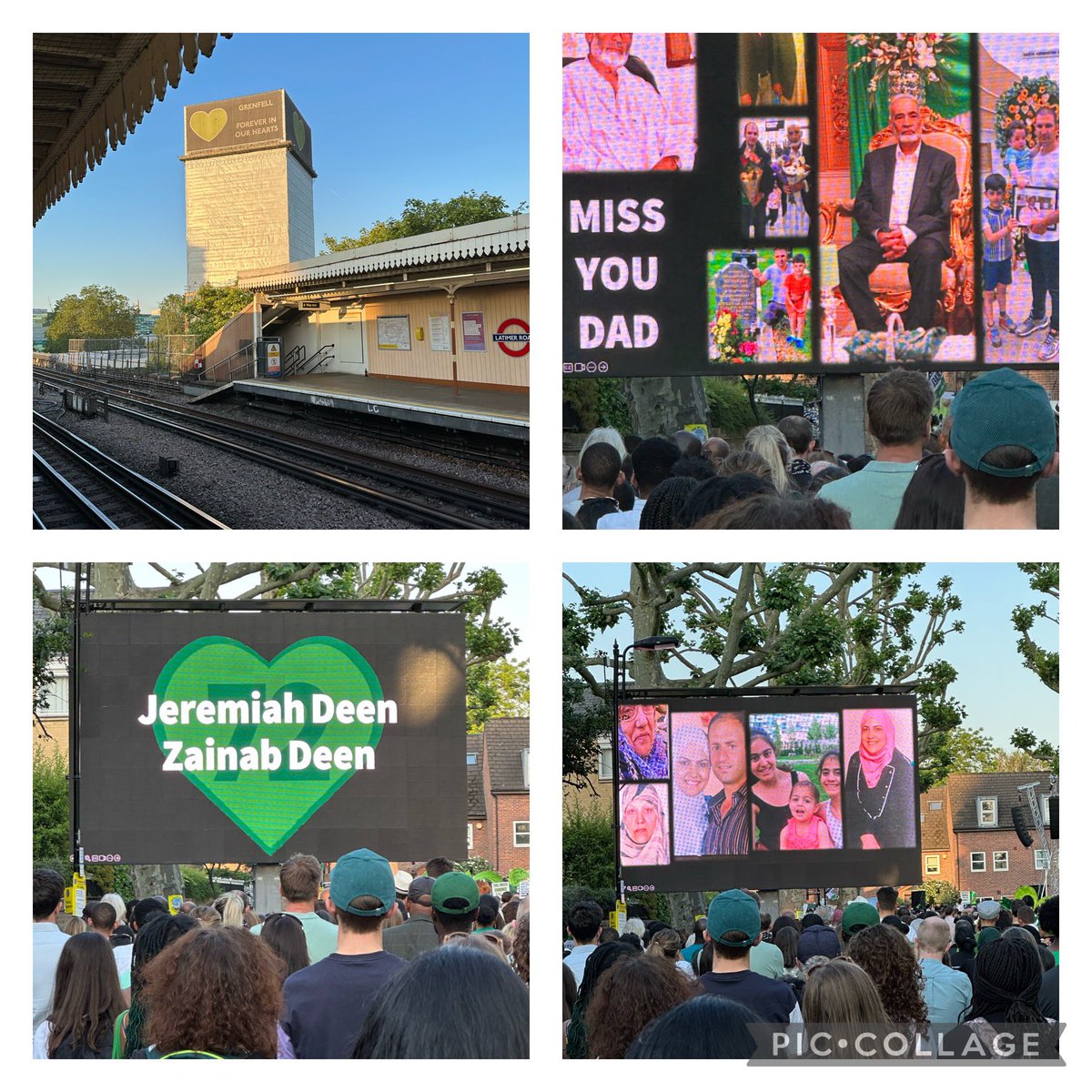 Extremely moving ceremony tonight at the #Grenfell silent walk. 
When the 72 names who died are read out, realising the ages, number of kids and families who have been lost.
It’s another huge stain on our justice system that no one has been held to account.
#Justice4Grenfell 💚