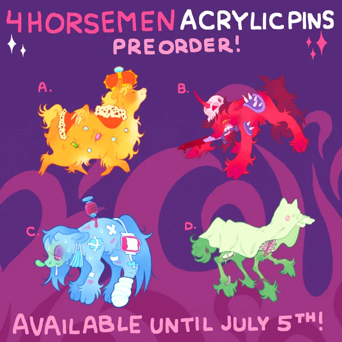 PIN ORDERS OPEN! New Acrylic pins available, and stretch goals if we reach enough orders!  Link  stackopancake.bigcartel.com/…