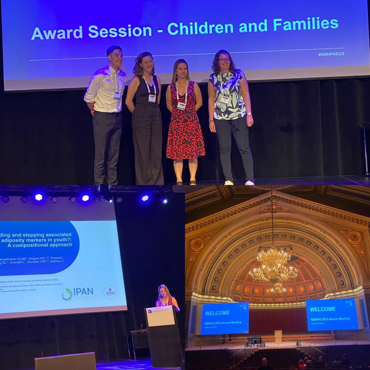 Thoroughly enjoyed #ISBNPA2023 Day 1! Fantastic opening by Prof Abby King & SIG Awards session. All presenters did a great job - including our @AnContardo 👏🏻 @DeakinIPAN