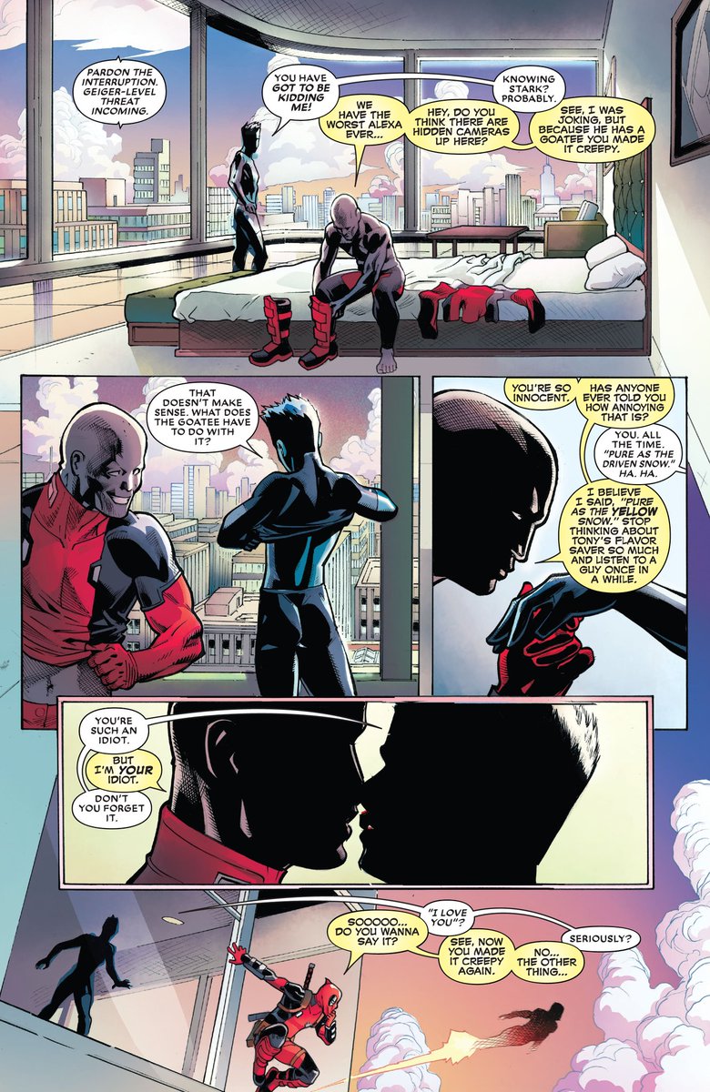 thefuzzyaya's tweet photo. I remember when they did THIS in official Deadpool comic book (Deadpool: The End) and gave me a heart attack https://t.co/Y266updFsv